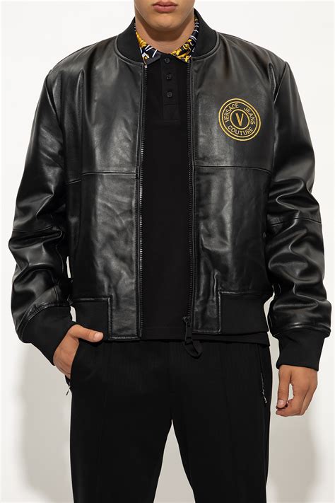 vintage versace jeans couture leather jacket|Versace Jeans Couture leather jacket.